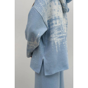 Худі жіноче в'язане Vibe Cotton Art Knit блакитний - Фото №8