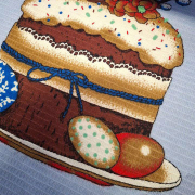 Рушник великодній вафельний кухонний Смачної паски Emily блакитний - Фото №9