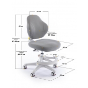 Дитяче крісло ErgoKids Mio Classic Grey Y-405 G - Фото №5