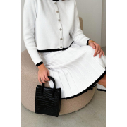 Спідниця-плісе в'язана міді Gabriel Art Knit білий - Фото №5