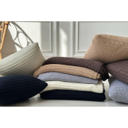 Плед в'язаний Cotton Прованс бежевий - Фото №7