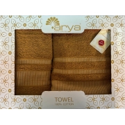 Набір махрових рушників жаккард Arya Hera гірчиця - Фото №3