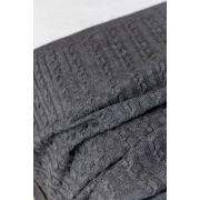 Плед вязаный Soft косы Графит Прованс - Фото №5