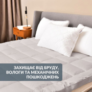 Наматрацник антиалергенний суперщільний Дабл Ideia з гумками по кутах - Фото №5