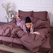 Пододеяльник 30-0006 Dark Brown сатин-страйп MirSon - Фото №4