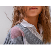 Жилетка для девочки Ромб Прованс серая - Фото №7