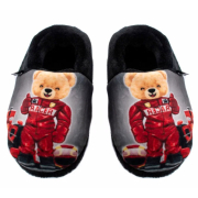 Тапочки для хлопчика Memory Гонщик ведмедик Waldi Home 20-4-509 чорні - Фото №3