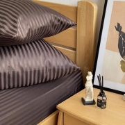 Постільна білизна Lelit SS-3008 сатин-страйп коричневий - Фото №6