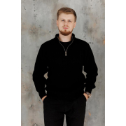 Светр чоловічий в'язаний на блискавці Art Knit чорний - Фото №3