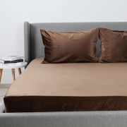 Простирадло велюрове на гумці Velour ТЕП шоколадне - Фото №3