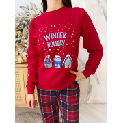 Жіноча тепла піжама Winter Holiday KMW21 лонгслів і штани Cosy - Фото №5