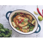 Чавунна овальна каструля 30x23 см 4л Tierra темно-бірюзовий 830096 NOIS - Фото №6