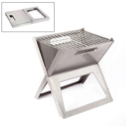 Мангал гриль вугільний 8108347 Notebook&Fire Basket Compact Silver Bo-camp DAS301445 - Фото №4