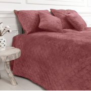 Покрывало Ромб круглый Velour ТЕП mesa rose - Фото №5