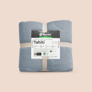 Покривало декоративне двостороннє Tahiti темно-сірий-світло-сірий Sonex - Фото №10