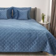 Покривало Ромб круглий Velour ТЕП темно-синій - Фото №4