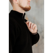 Светр чоловічий в'язаний на блискавці Art Knit чорний - Фото №7