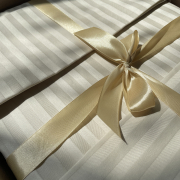 Комплект постільної білизни Stripe Sense Beige SoundSleep сатин-страйп Туреччина бежевий - Фото №5