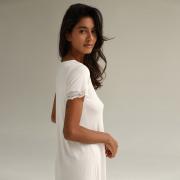 Футболка-сорочка для сну модал German Volf 24079 кремовий - Фото №3