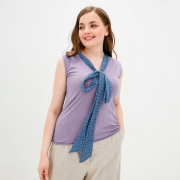 Женский топ с шифоном Прованс темно-сиреневый - Фото №4