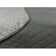 Покривало двостороннє декоративне Ромб сіре - Фото №4