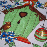 Рушник великодній вафельний кухонний З Великоднем Emily блакитний - Фото №6