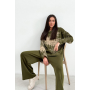 Штани в'язані Vibe Wool Art Knit оливковий - Фото №3