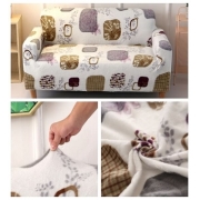 Чохол на диван мікрофібра Homytex квадрати - Фото №4