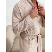 Халат чоловічий вафельний Cosy 822 бежевий - Фото №4