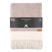 Плед шерстяной Ardesto Leonardo Bianco тауп - Фото №4