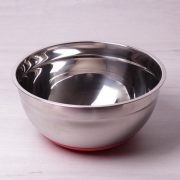 Миска Kamille 30х14см з нержавіючої сталі c антискользящим дном 4352 - Фото №3