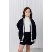 Кардиган для дівчинки Art Knit синій зі смужками - Фото №4