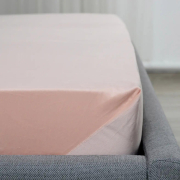 Простирадло велюрове на гумці Velour ТЕП пудра - Фото №4