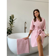 Рушник вафельний банний P-Cb111 Cosy рожевий - Фото №3