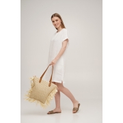 Сукня коротка Linen SoundSleep біла - Фото №10