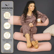 Подушка-валик 8104 Eco Line Coral EcoSilk мікросатин MirSon - Фото №3