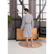 Чоловічий халат Duna M60 фактурний муслін Cosy сірий - Фото №3