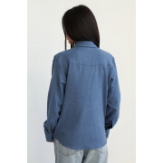 Сорочка жіноча фланелева 24026 German Volf синій - Фото №7