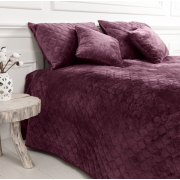 Покривало Ромб круглий Velour ТЕП бордо - Фото №3