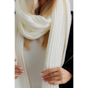 Шарф в'язаний Winter Mood Art Knit молочний - Фото №5