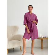 Халат кімоно жіночий вафельний 103 Cosy рожевий теракот - Фото №6