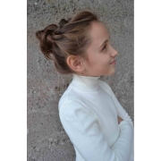 Гольф для дівчинки Art Knit молочний - Фото №5