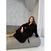 Халат кімоно махровий унісекс SoundSleep чорний - Фото №3