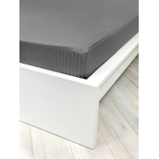 Простынь на резинке Grey сатин-страйп LightHouse - Фото №7