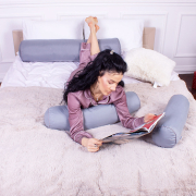 Подушка-валик 8102 Eco Line Gray EcoSilk мікросатин MirSon - Фото №3