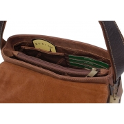 Чоловіча шкіряна сумка Visconti 16012 Rumba oil tan - Фото №5