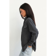 Сорочка жіноча фланелева 24025 German Volf темно-сірий - Фото №7