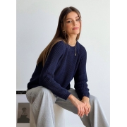 Джемпер в'язаний Cotton індиго Art Knit Прованс - Фото №3