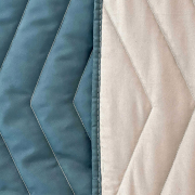 Покрывало стеганое двустороннее микрофибра Double Face Zigzag Grey-Indian Teal ArCloud - Фото №6