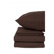 Простирадло на гумці з ранфорса SoundSleep brown181 коричнева - Фото №4